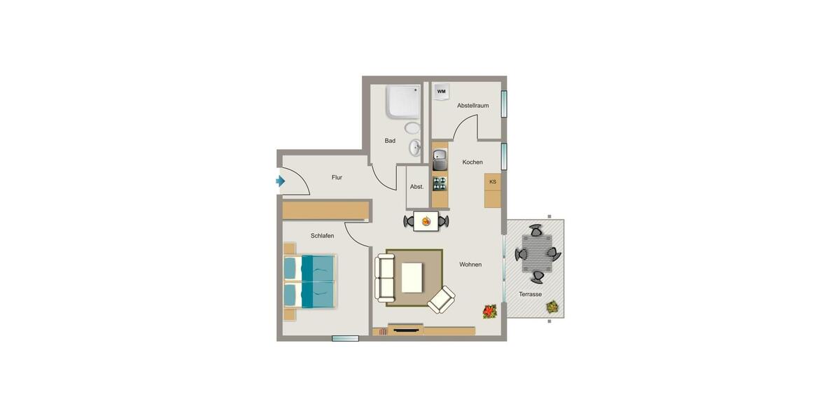 Etagenwohnung Essen Stadtbezirk V - 2.5 Zimmer, 62 m&sup2;, 671&euro; | Angebot:24565609