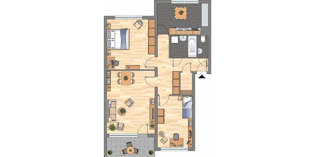 Etagenwohnung Hagen Hagen-Nord - 3.5 Zimmer, 76 m&sup2;, 529&euro; | Angebot:24867647