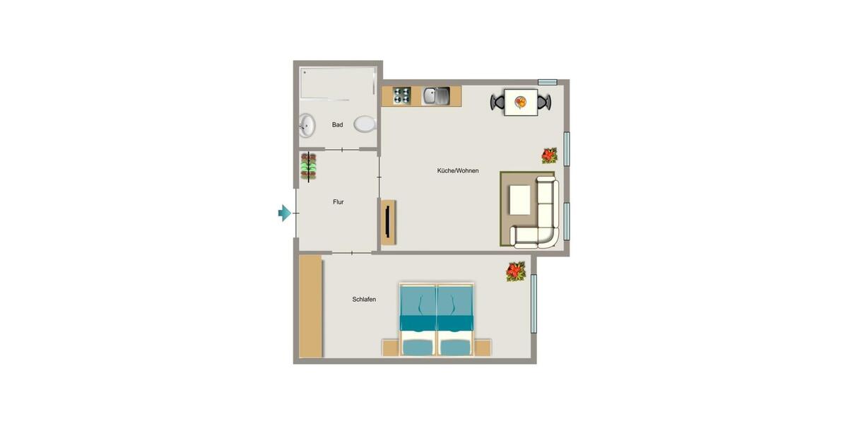 Etagenwohnung Bochum Bochum-Ost - 2.5 Zimmer, 38 m&sup2;, 362&euro; | Angebot:25958499