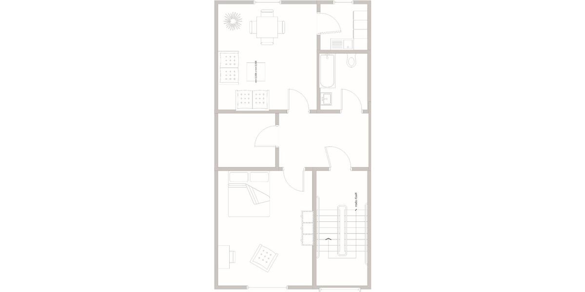 Etagenwohnung Essen Stadtbezirk II - 2 Zimmer, 48 m&sup2;, 535&euro; | Angebot:25087111