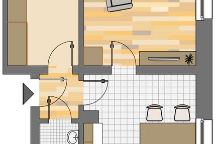 Wohnung Dortmund Hombruch - 2 Zimmer, 43 m&sup2;, 406&euro; | Angebot:25807087