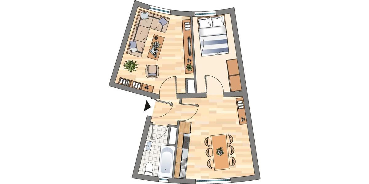 Etagenwohnung Castrop-Rauxel Bladenhorst - 2 Zimmer, 50 m&sup2;, 399&euro; | Angebot:23852214