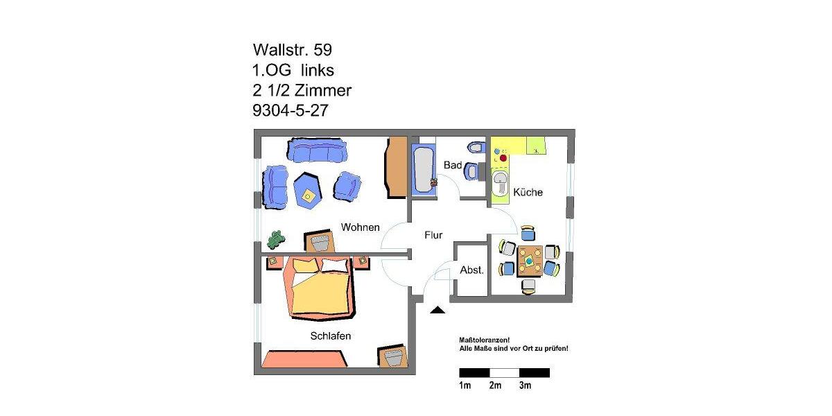 Etagenwohnung Gelsenkirchen Gelsenkirchen-Mitte - 2.5 Zimmer, 63 m&sup2;, 262&euro; | Angebot:25770284
