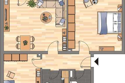 Wohnung Witten Herbede - 3 Zimmer, 66 m&sup2;, 479&euro; | Angebot:26933337