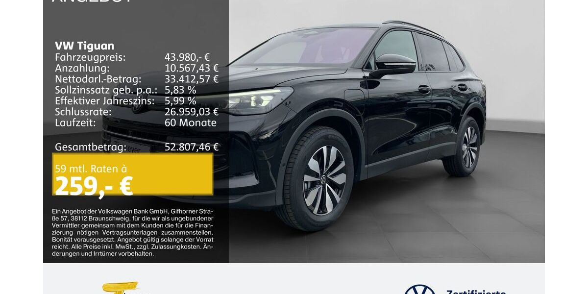 VW Tiguan 4.900 km 43.980 &euro; Dorsten 46282