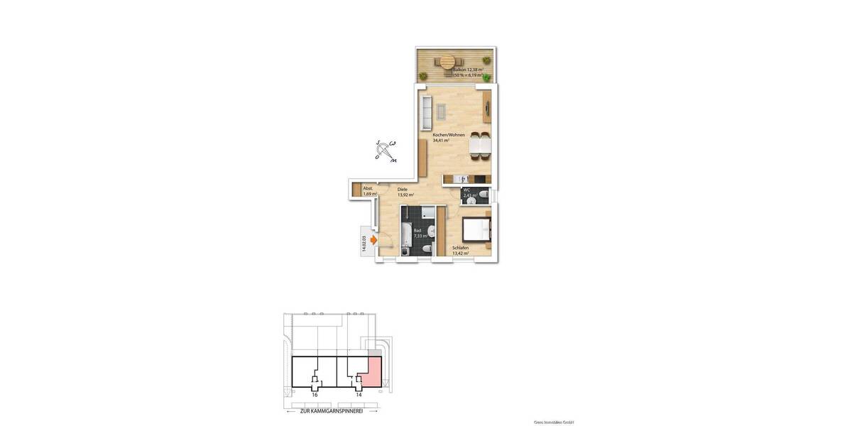 Etagenwohnung Essen Kettwig - 2 Zimmer, 79 m&sup2;, 1.023&euro; | Angebot:26644238