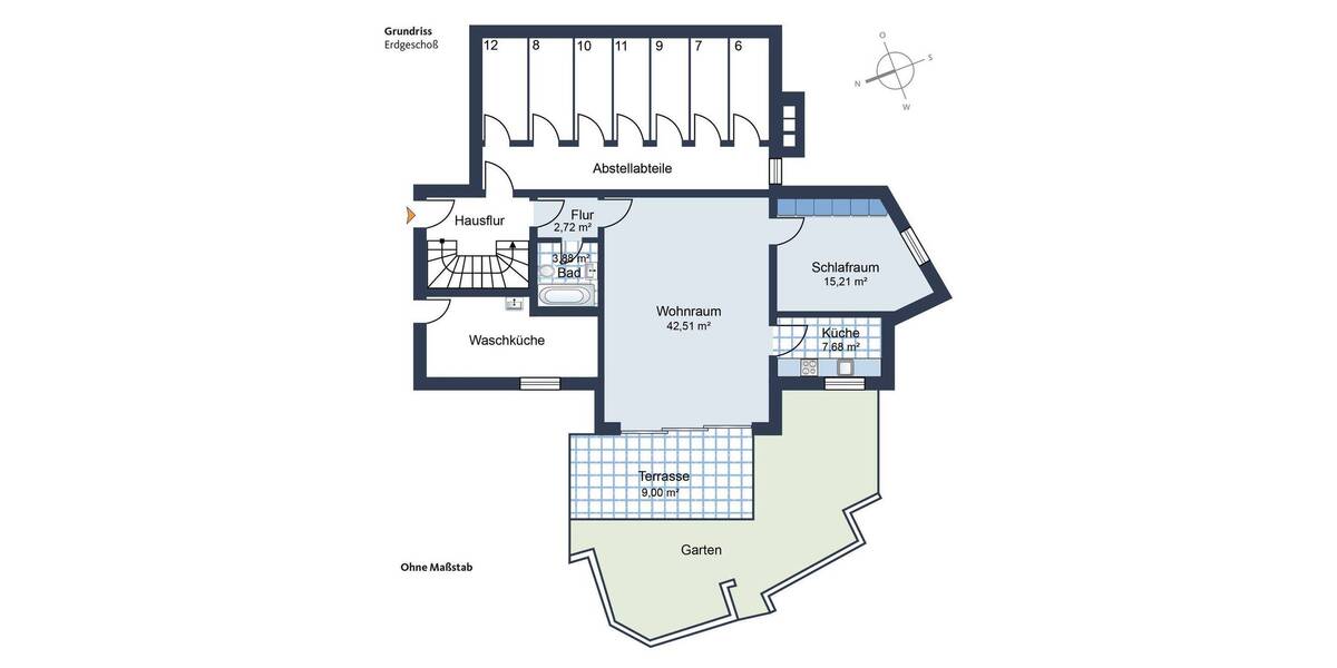 Etagenwohnung Essen Bredeney - 2 Zimmer, 81 m&sup2;, 295.000&euro; | Angebot:25697047