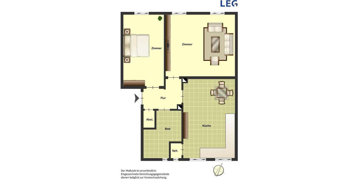 Etagenwohnung Haltern am See - 2 Zimmer, 51 m&sup2;, 519&euro; | Angebot:26492285