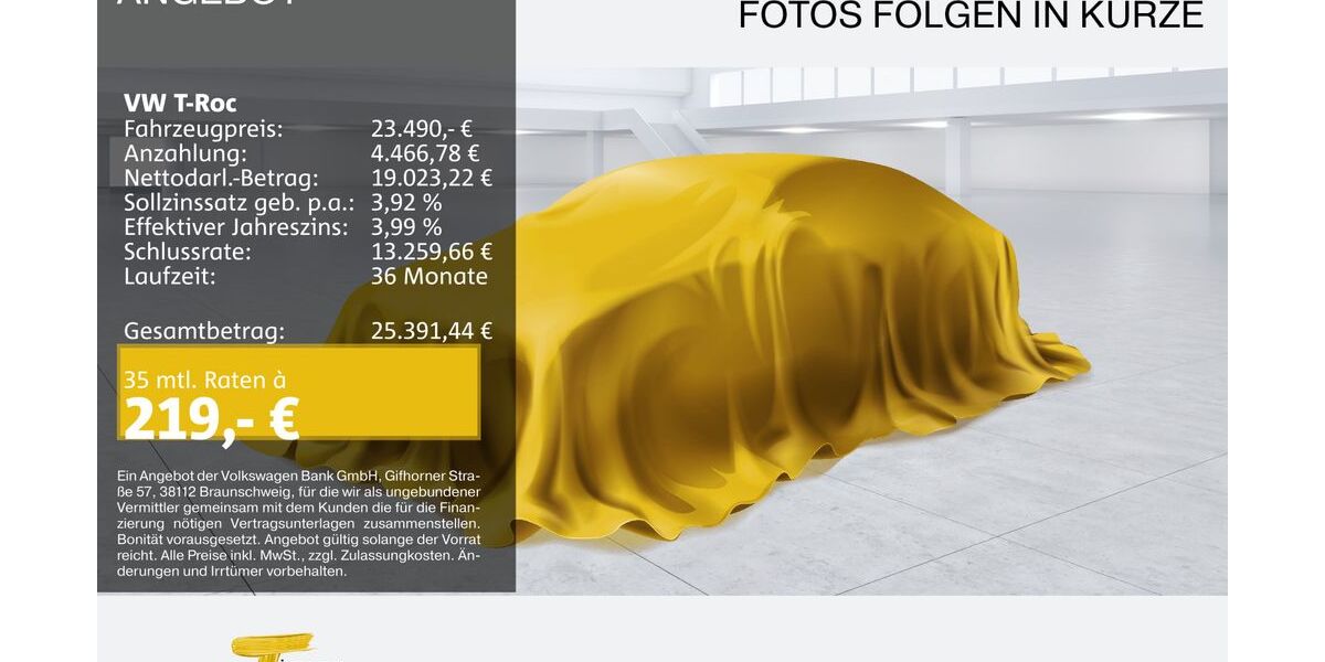 VW T-Roc 110.220 km 23.490 &euro; Oberhausen 46047