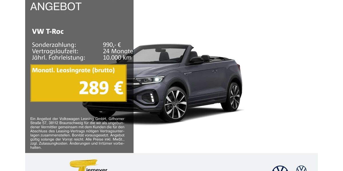 VW T-Roc 22.301 km 31.740 &euro; Marl 45770