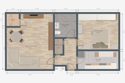 Wohnung Wuppertal Gemarkung Elberfeld - 2 Zimmer, 66 m&sup2;, 820&euro; | Angebot:25625247