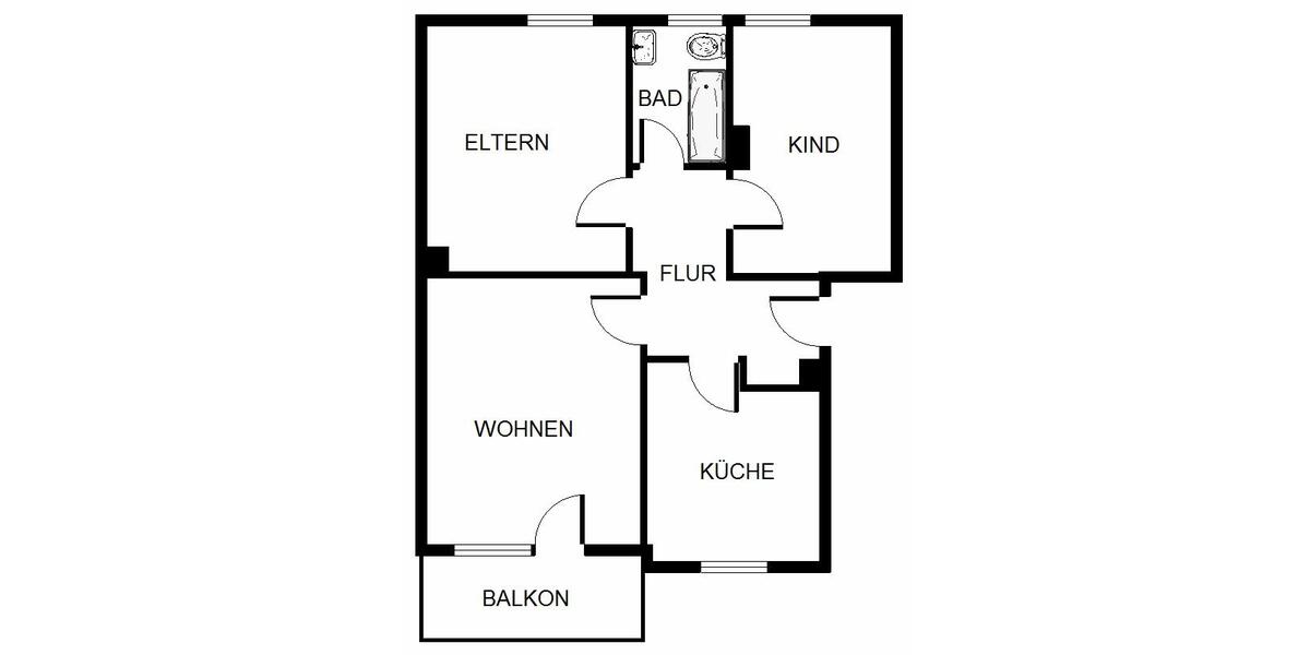 Etagenwohnung Gelsenkirchen Gelsenkirchen-Nord - 3 Zimmer, 59 m&sup2;, 429&euro; | Angebot:24754990