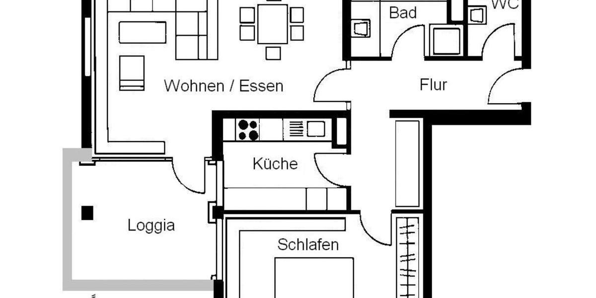 Etagenwohnung Essen Stadtbezirk IX - 2 Zimmer, 72 m&sup2;, 229.000&euro; | Angebot:24853944