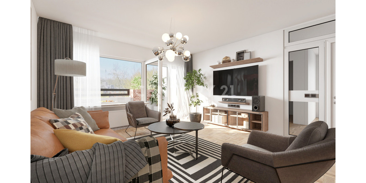 Wohlfühlwohnung in guter Nachbarschaft und Blick auf den Florian - Etagenwohnung Dortmund (Gartenstadt / Mitte) Mitte) | Angebot:21617371