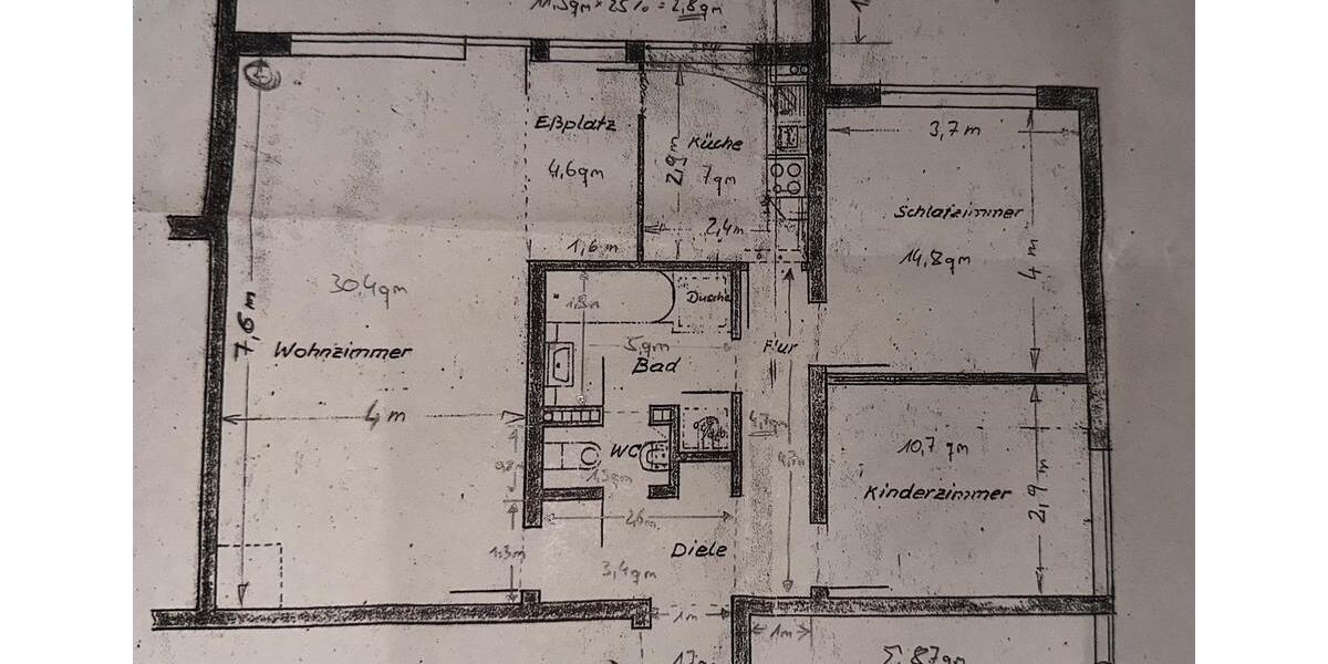Etagenwohnung Mülheim an der Ruhr Mellinghofen - 3 Zimmer, 87 m&sup2;, 940&euro; | Angebot:25569610