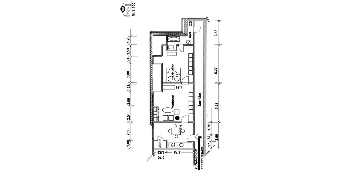 Etagenwohnung Recklinghausen Berghausen - 3 Zimmer, 75 m&sup2;, 450&euro; | Angebot:26414696