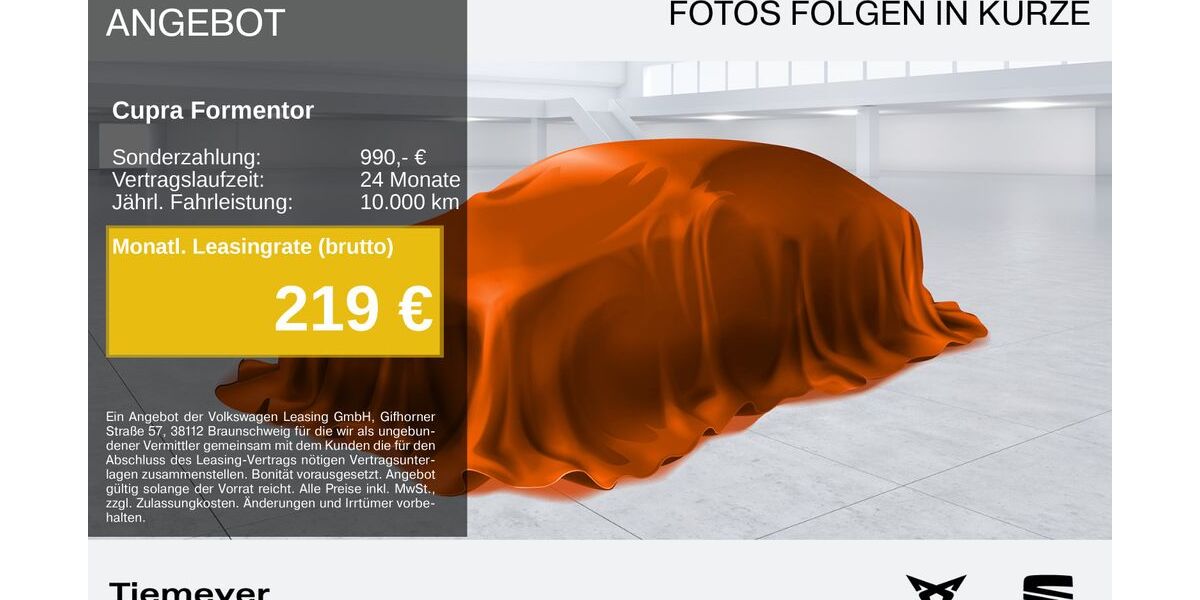 Cupra Formentor 25.738 km 33.670 &euro; Recklinghausen 45663