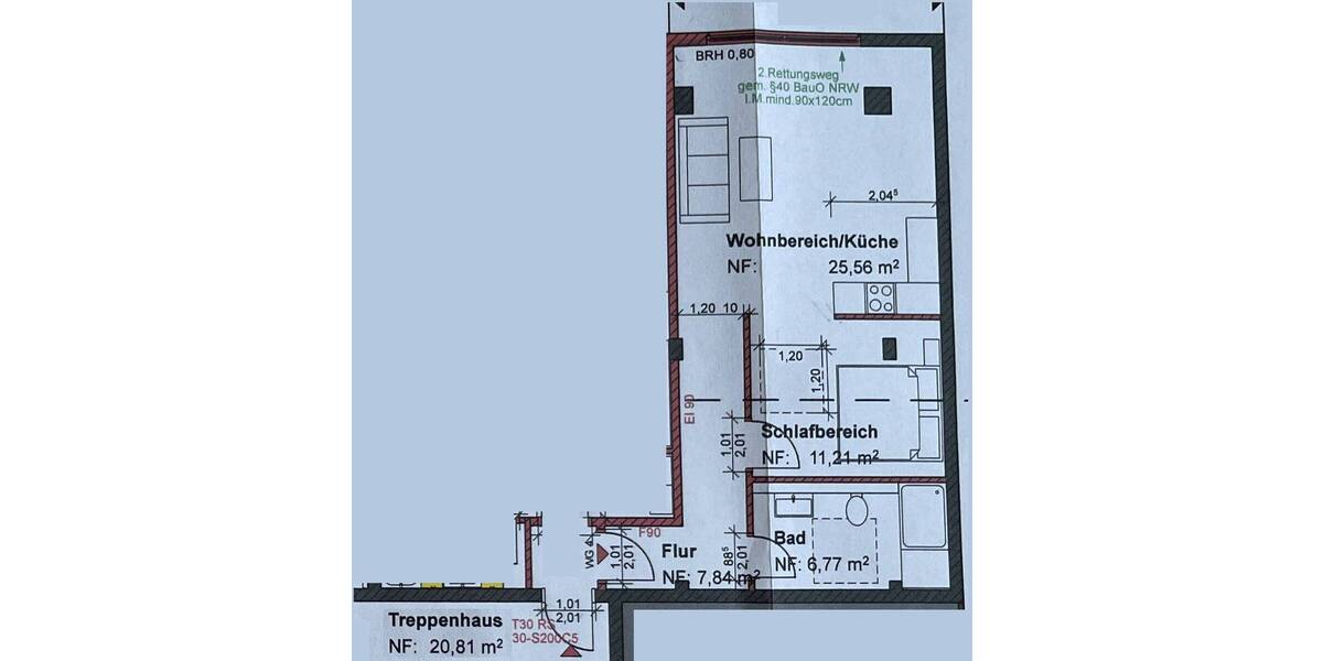 Etagenwohnung Herne Wanne - 2 Zimmer, 51 m&sup2;, 410&euro; | Angebot:26919863