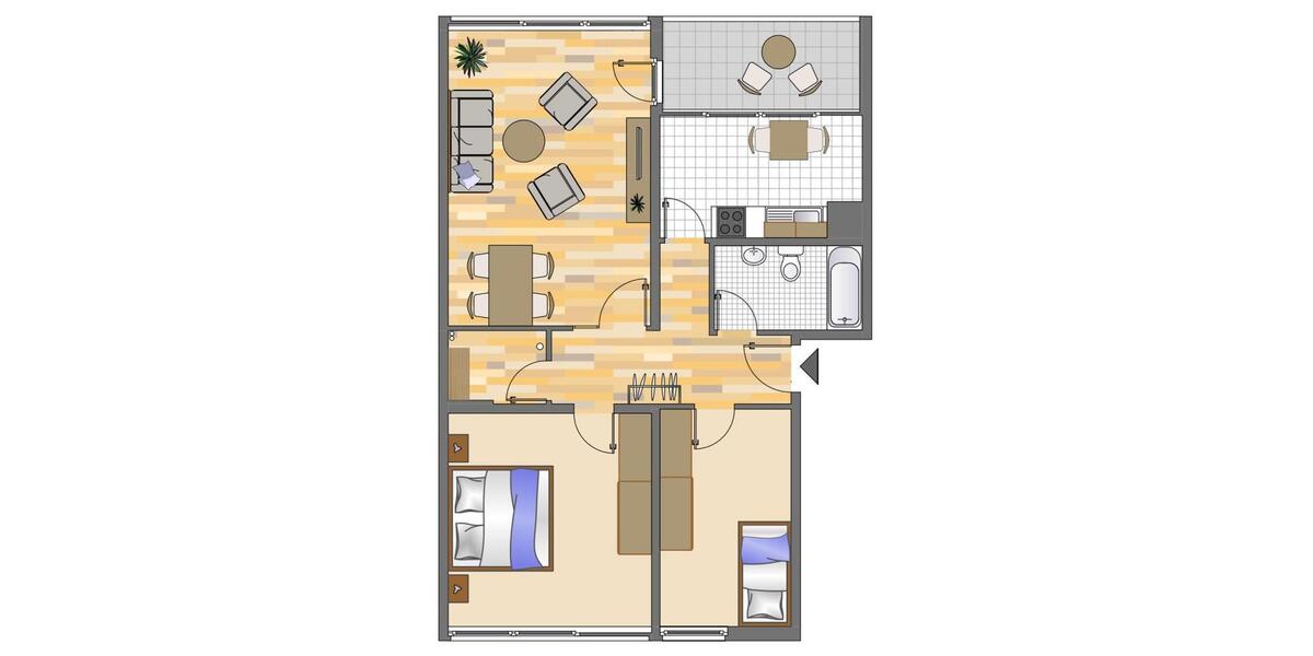 Etagenwohnung Gelsenkirchen Gelsenkirchen-Nord - 3 Zimmer, 75 m&sup2;, 499&euro; | Angebot:25793770
