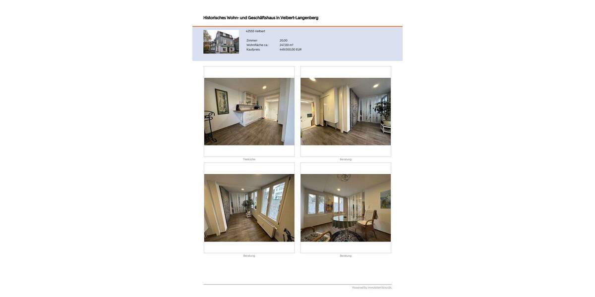 Mehrfamilienhaus, Wohnhaus Velbert Langenberg Langenberg - 2 Zimmer, 247 m&sup2;, 299.000&euro; | Angebot:25735084