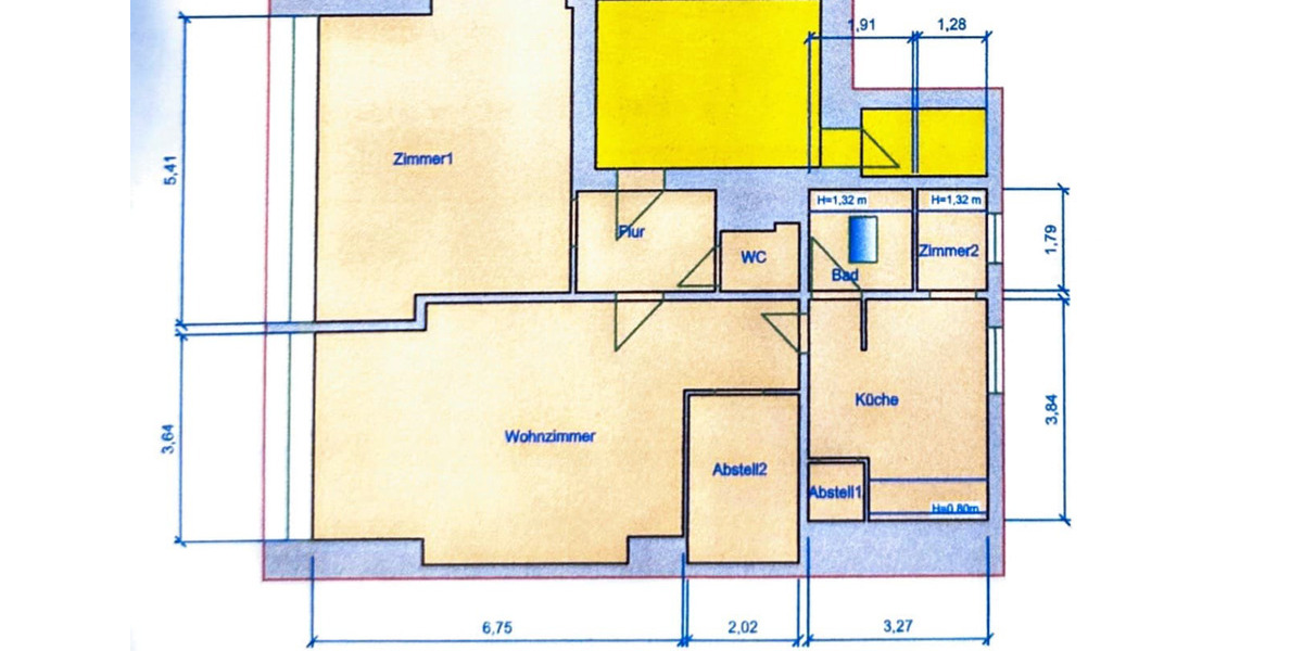 Dachgeschoßwohnung Gelsenkirchen - 2 Zimmer, 85 m&sup2;, 460&euro; | Angebot:25418936