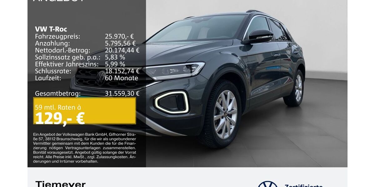 VW T-Roc 33.438 km 25.480 &euro; Bochum 44892