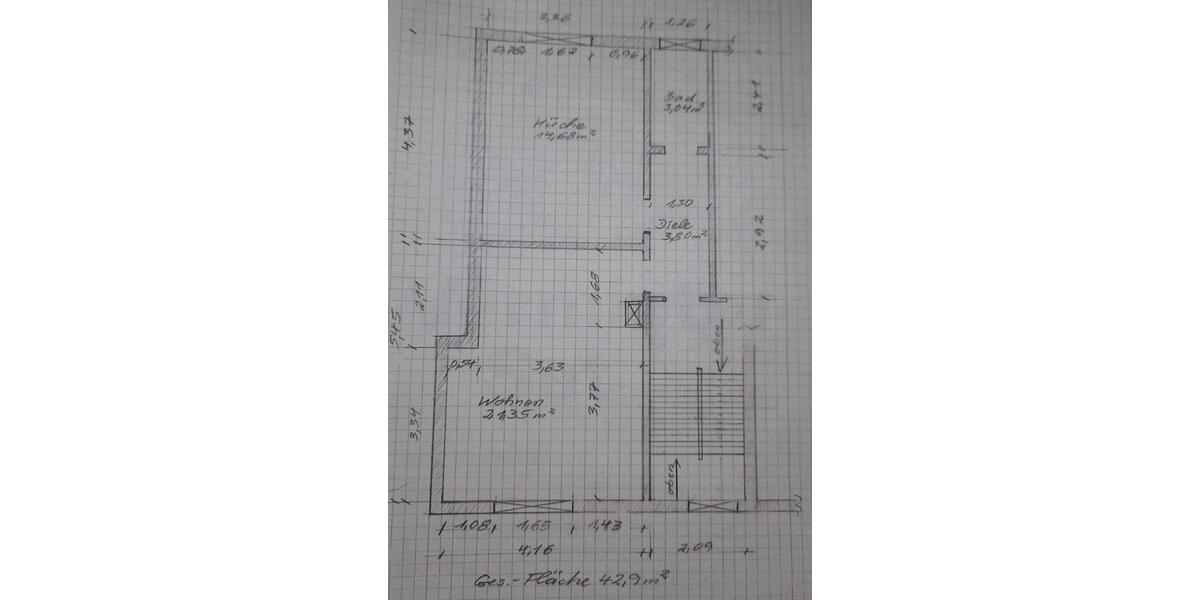 Etagenwohnung Herten - 2 Zimmer, 43 m&sup2;, 491&euro; | Angebot:24478640
