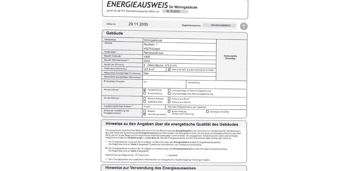 Mehrfamilienhaus, Wohnhaus Essen Stadtbezirk VII - 20 Zimmer, 273 m&sup2;, 935.000&euro; | Angebot:26124515