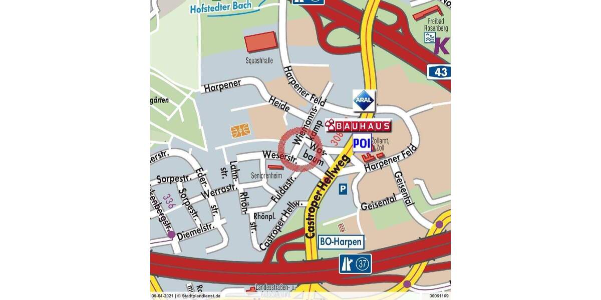 Etagenwohnung Bochum Harpen - 4 Zimmer, 82 m&sup2;, 165.000&euro; | Angebot:25663250