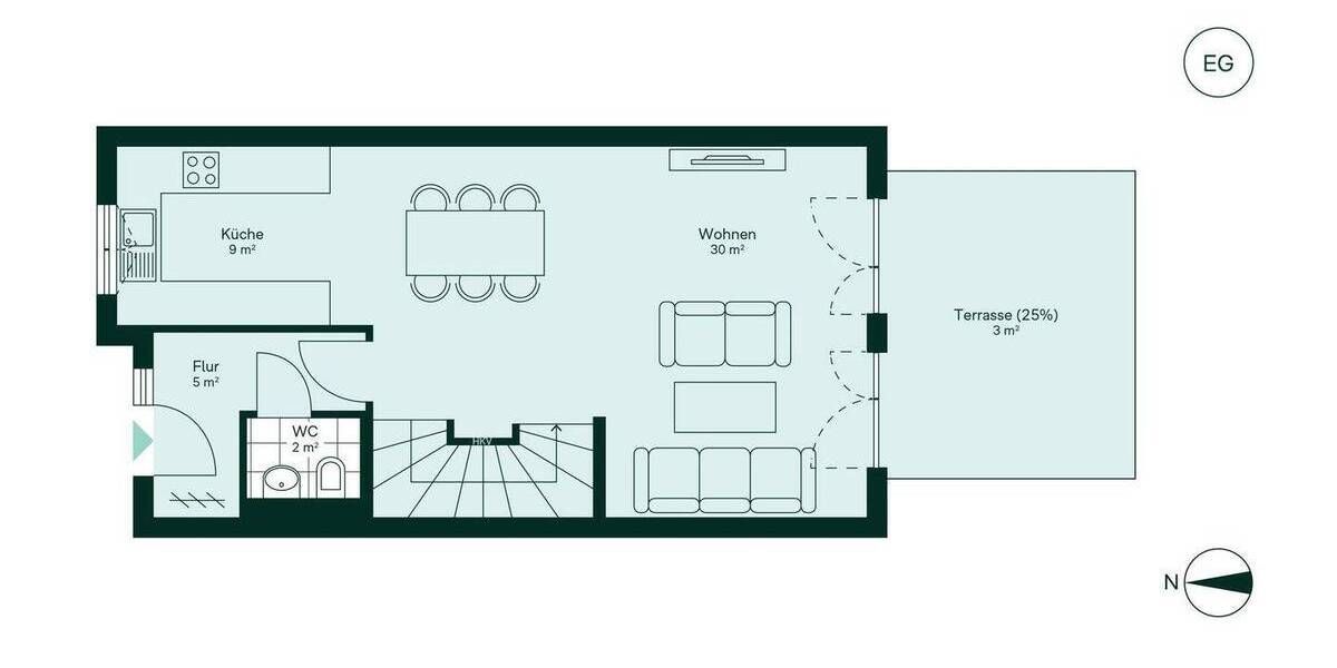 Reihenmittelhaus Heiligenhaus Mitte - 4 Zimmer, 145 m&sup2;, 559.900&euro; | Angebot:25664182