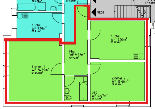Etagenwohnung Bochum Werne - 2 Zimmer, 71 m&sup2;, 710&euro; | Angebot:25661775