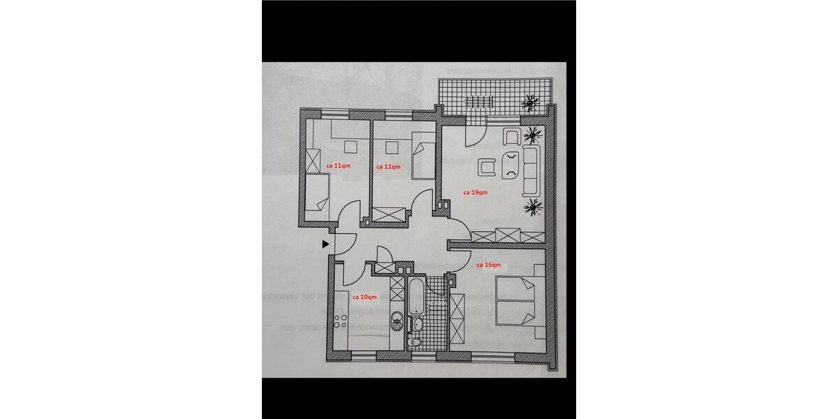 Etagenwohnung Herten Bertlich - 4 Zimmer, 81 m&sup2;, 650&euro; | Angebot:25320182