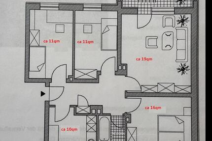 Wohnung Herten Bertlich - 4 Zimmer, 81 m&sup2;, 650&euro; | Angebot:25320182