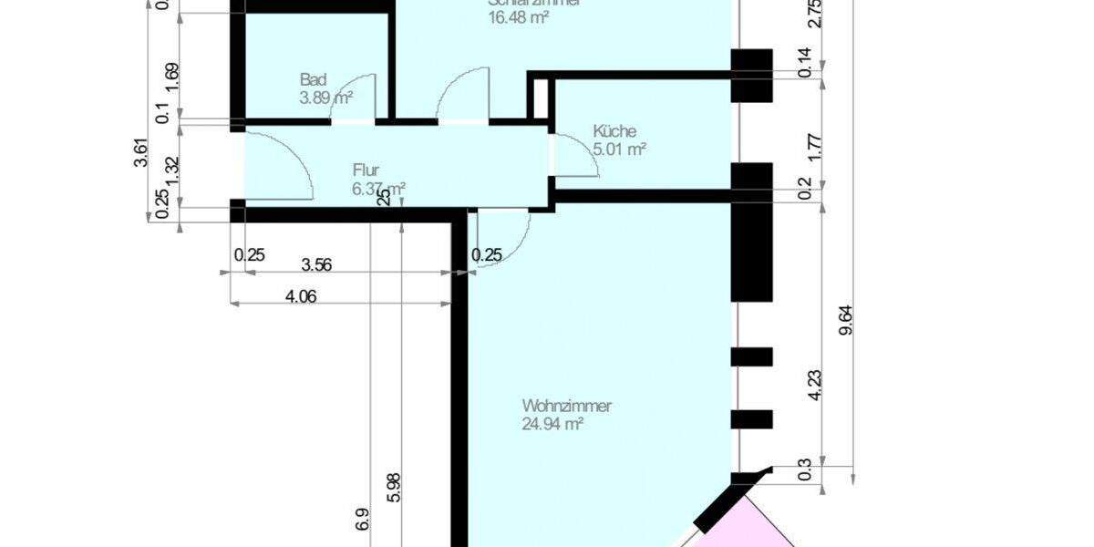 Etagenwohnung Essen Altendorf - 2 Zimmer, 60 m&sup2;, 590&euro; | Angebot:25809635