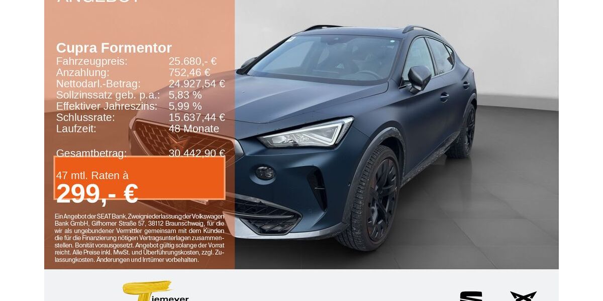 Cupra Formentor 62.668 km 23.970 &euro; Recklinghausen 45663