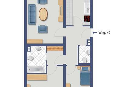 Wohnung Herdecke - 3.5 Zimmer, 86 m&sup2;, 189.500&euro; | Angebot:25357059