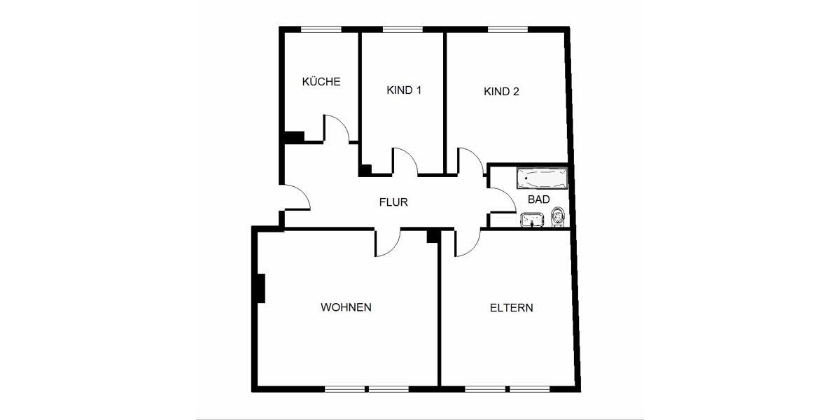 Etagenwohnung Essen Stadtbezirk III - 2 Zimmer, 53 m&sup2;, 499&euro; | Angebot:23144142