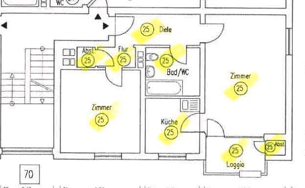 Etagenwohnung Essen Stadtbezirk VI - 1 Zimmer, 57 m&sup2;, 144.000&euro; | Angebot:24346467