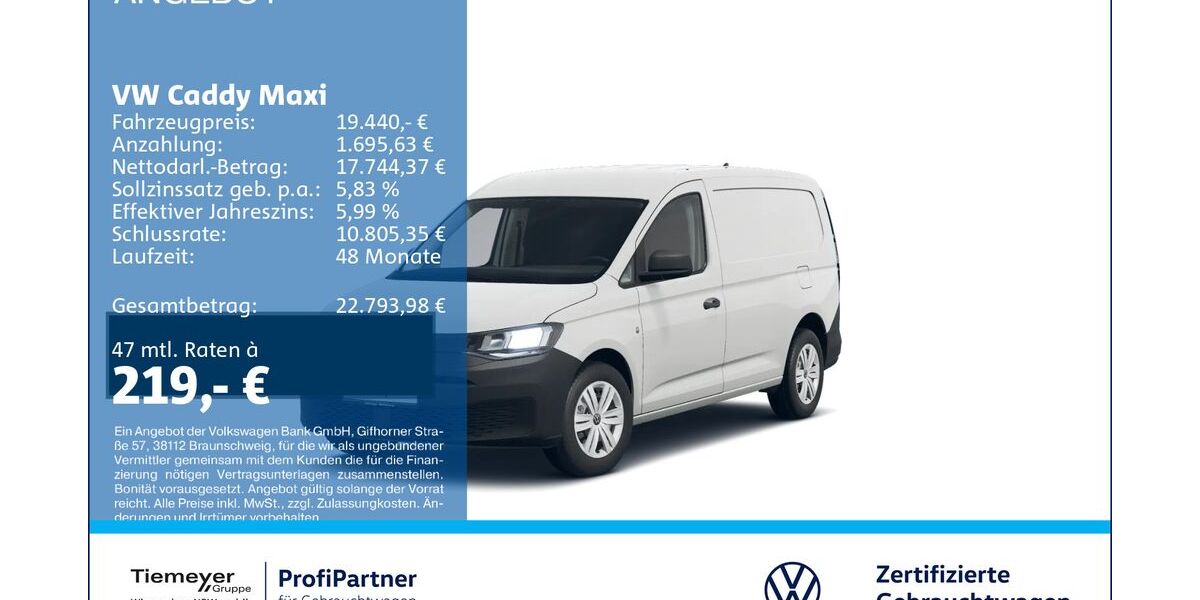 VW Caddy 45.775 km 18.920 &euro; Recklinghausen 45663