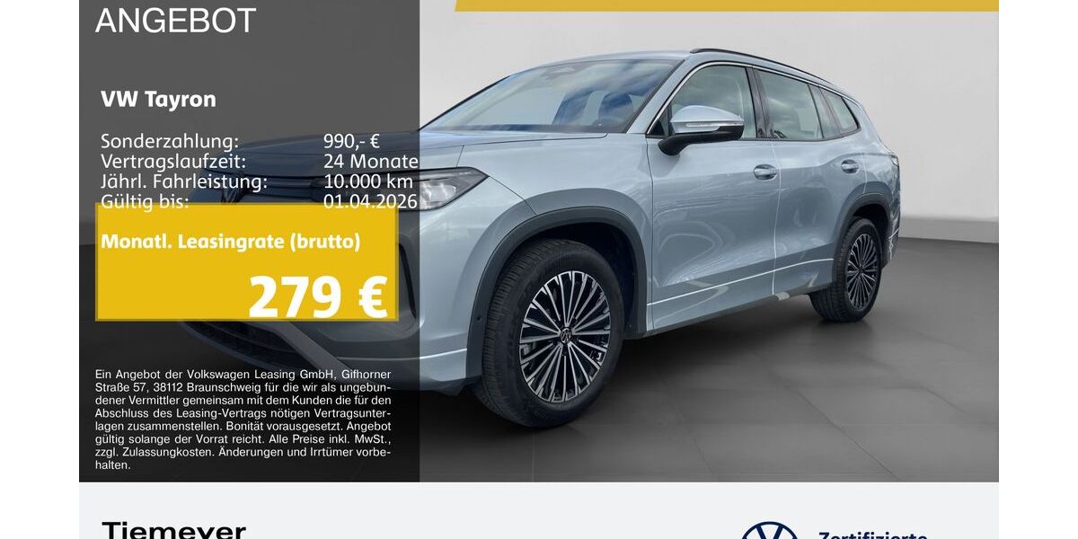 VW Tayron 21.595 km 34.120 &euro; Bochum 44892