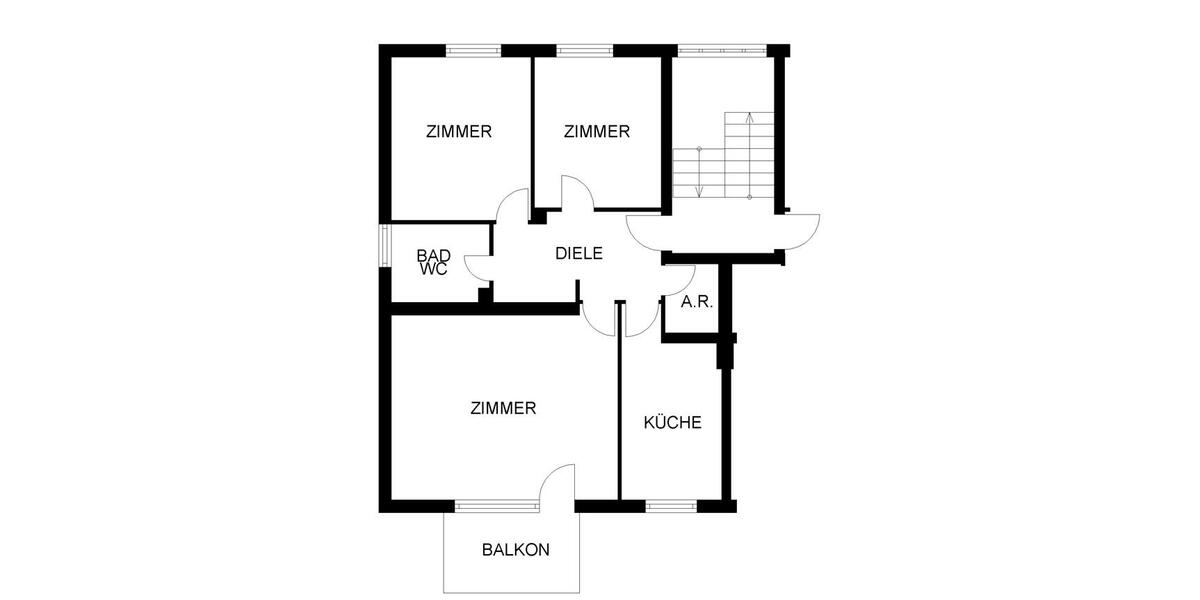 Dachgeschoßwohnung Recklinghausen König Ludwig - 3.5 Zimmer, 73 m&sup2;, 493&euro; | Angebot:25906419