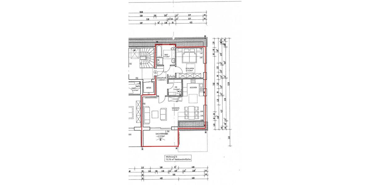 Dachgeschoßwohnung Selm - 2 Zimmer, 74 m&sup2;, 925&euro; | Angebot:25962715