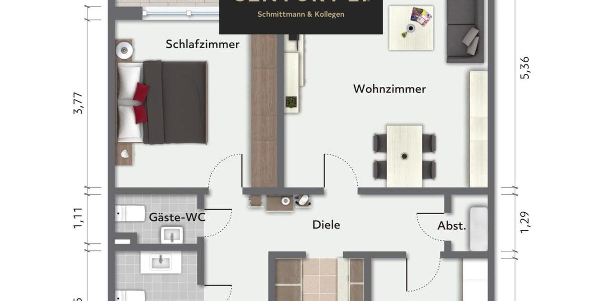 Etagenwohnung Dortmund Hörde - 3 Zimmer, 76 m&sup2;, 800&euro; | Angebot:25278822