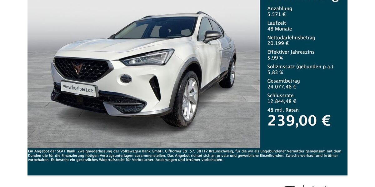 Cupra Formentor 29.058 km 24.680 &euro; Dortmund 44269