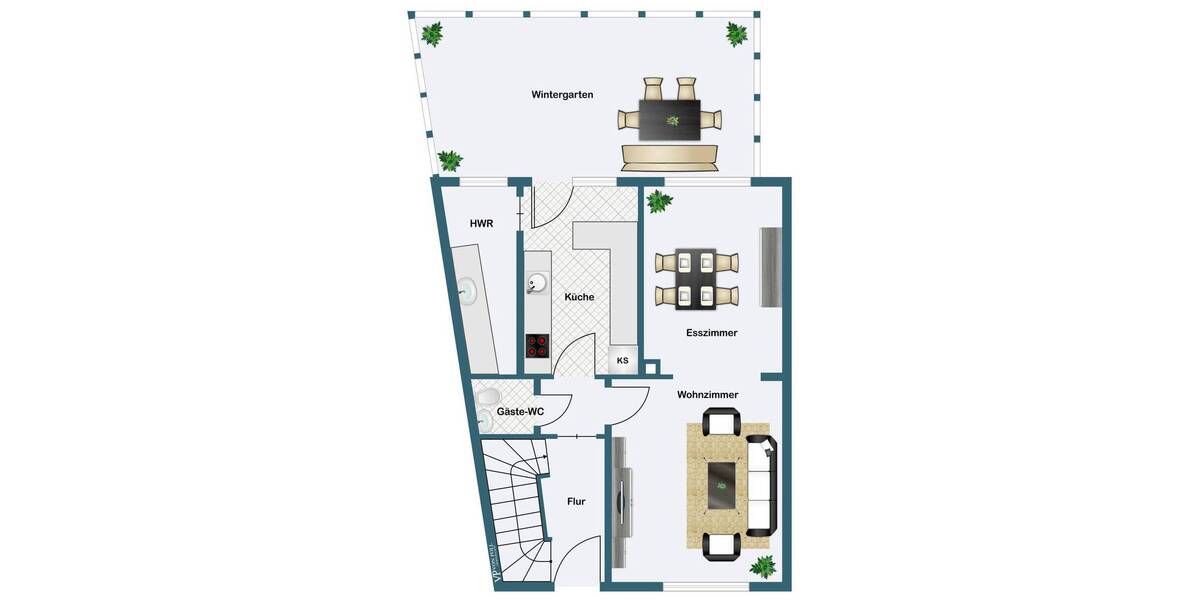 Reihenmittelhaus Bochum Harpen - 5 Zimmer, 109 m&sup2;, 295.000&euro; | Angebot:26570407