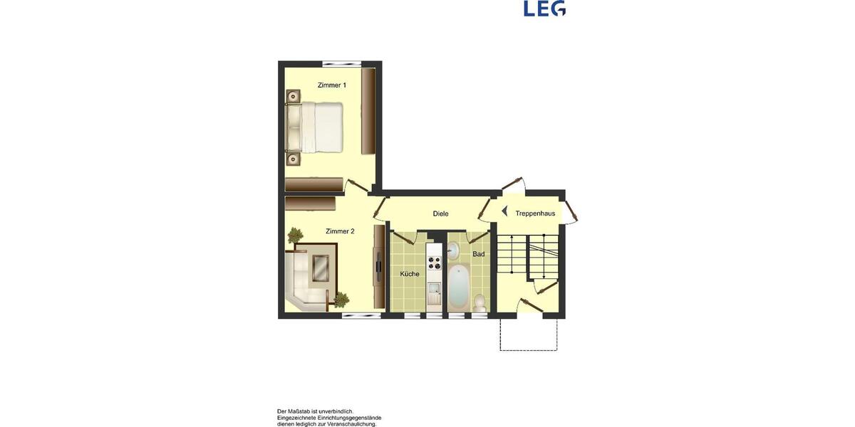 Erdgeschoßwohnung Lünen Alstedde - 2 Zimmer, 41 m&sup2;, 389&euro; | Angebot:25946692