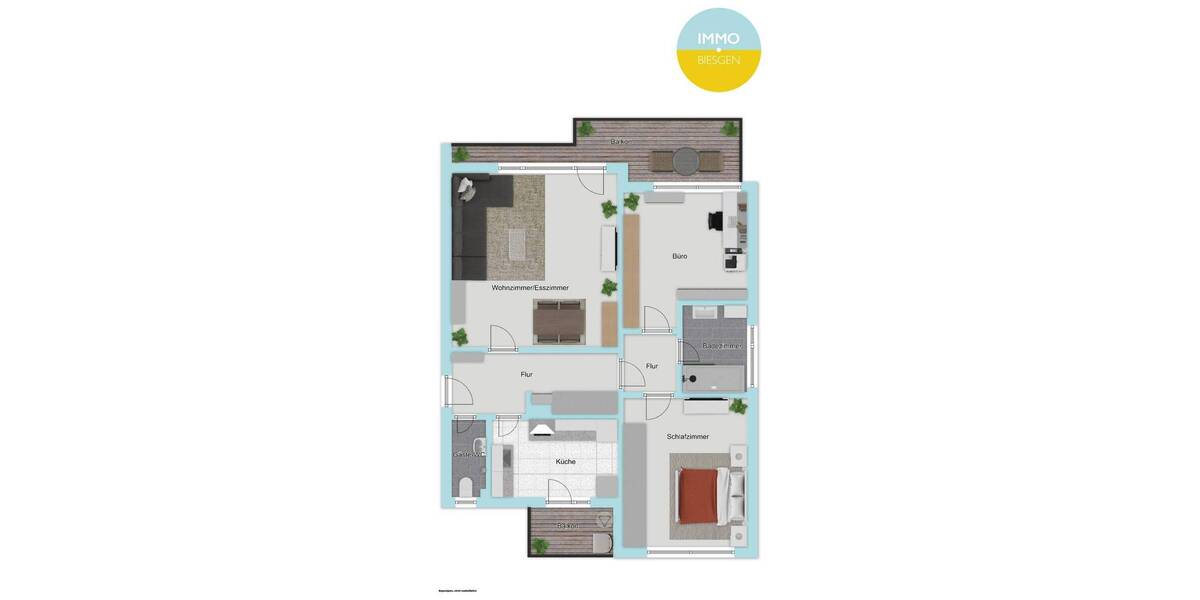 Etagenwohnung Mülheim an der Ruhr Broich - 3 Zimmer, 77 m&sup2;, 155.000&euro; | Angebot:26016582