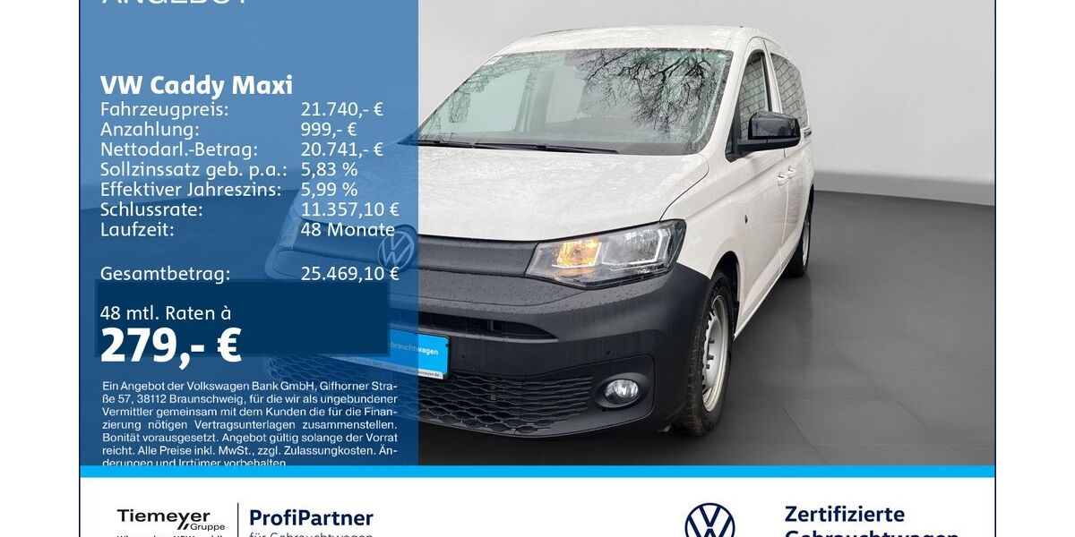 VW Caddy Maxi 95.172 km 20.620 &euro; Recklinghausen 45663