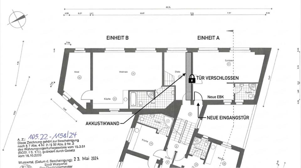 Etagenwohnung Wuppertal - 2 Zimmer, 76 m&sup2;, 760&euro; | Angebot:25720441