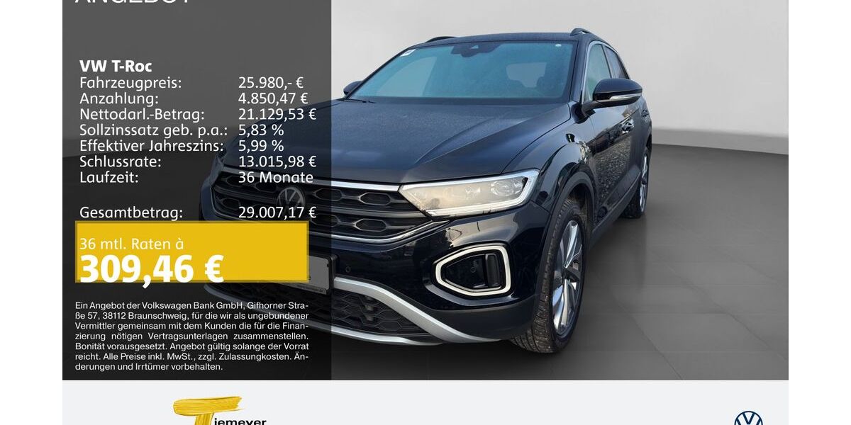 VW T-Roc 15.998 km 25.980 &euro; Recklinghausen 45663